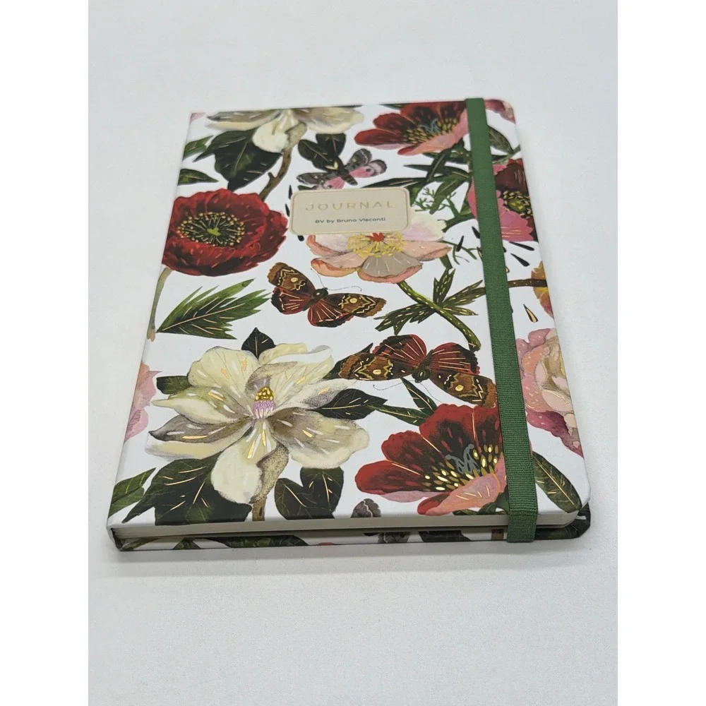 BV by Bruno Visconti Floral Butterfly Hardcover Lined Journal Gold Foil 3-479/14